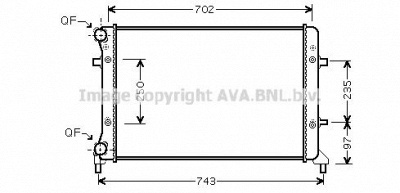 AVA QUALITY COOLING vwa2205 -  Радиатор, охлаждение двигателя